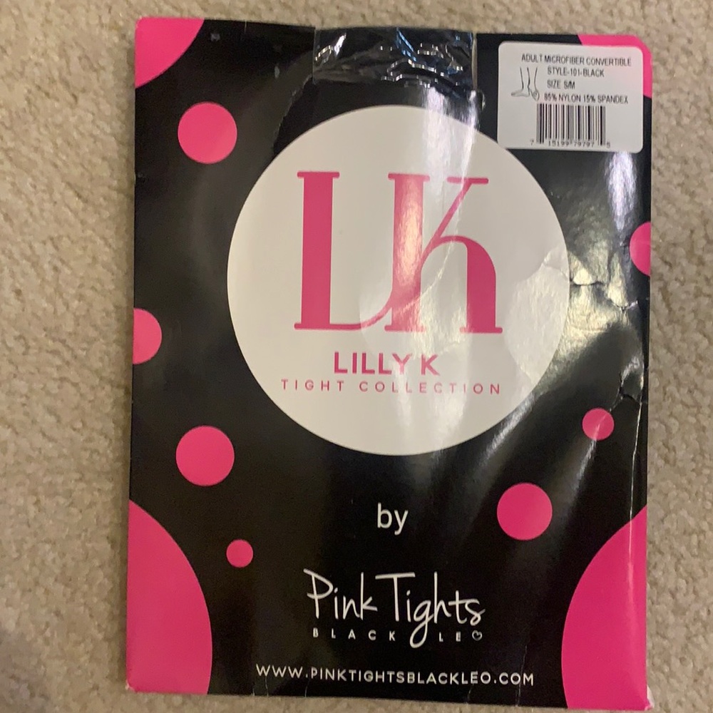 New in package lily K black tights